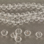 kristal rondel facet geslepen 7x9 mm - transparant