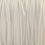 rubberen cord hollow 2mm - white