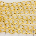 chain oval and roundish 7 mm - gold