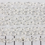 chain oval and roundish 5 mm - silver