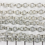 chain oval and roundish 5 mm - nickel colored
