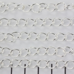chain oval and roundish 7 mm - silver