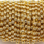 strass chain - 2.7 mm gold