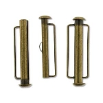 slide clasp magnetic bronze plated - 31.5 mm