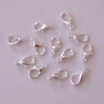 karabijn - lichtzilver  14 mm zonder ringetjes