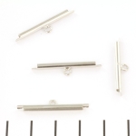 Miyuki slide end tubes voor delica's - zilver 25 mm