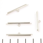 Miyuki slide end tubes voor delica's - zilver 30 mm