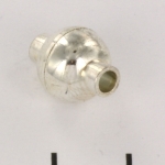 magnetisch slotje supersterk voor veters - 3 mm gat lichtzilver rond
