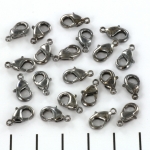 lobster clasp extra strong - anthracite 10 mm