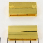 magnetisch slotje met gleuf 38 mm - goud