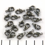 lobster clasp extra strong - anthracite 12 mm