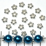 spacer 5 small balls 7 mm - silver