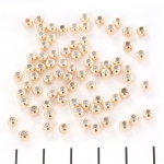 bead round with rubber inside - rose gold 4 mm disc