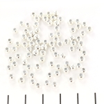 bead round with rubber inside - silver 4 mm disc