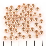 bead with rubber inside - rose gold 6 mm disc
