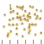 stopkraal met rubberen binnenkant - stainless steel goud 4mm