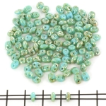superduo 2.5x5 mm - blue turquoise rembrandt
