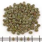 superduo 2.5x5 mm - opaque olivine picasso