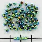 swarovski xilion bicone 4 mm - jet 2 ab
