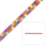 DIY Tila bracelet via ladder stitch - green brown and red