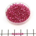 Tsjechisch facet rond 3 mm - fuchsia