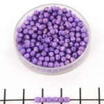 Czech faceted round 3 mm - gold shine purple