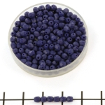 Tsjechisch facet rond 3 mm - matte navy blue