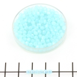 Tsjechisch facet rond 3 mm - milky aquamarine