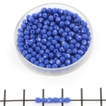 Czech faceted round 3 mm - opaque blue