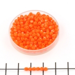 Tsjechisch facet rond 3 mm - opaque bright orange