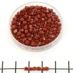 Czech faceted round 3 mm - opaque burgundy