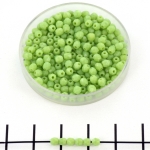 Czech faceted round 3 mm - opaque light olivine