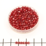 Tsjechisch facet rond 3 mm - oxblood