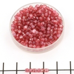 Czech faceted round 3 mm - pearl fuchsia