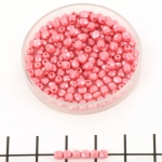 Czech faceted round 3 mm - powdery pastel maroon
