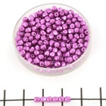 Czech faceted round 3 mm - saturated metallic spring crocus