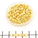 Czech faceted round 4 mm - 24kt gold plated