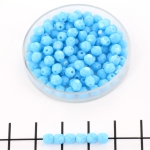 Czech faceted round 4 mm - blue turquoise