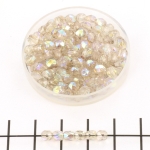 Czech faceted round 4 mm - coated chrysolite ab