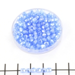 Tsjechisch facet rond 4 mm - luster light sapphire