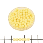 Tsjechisch facet rond 4 mm - powdery pastel yellow