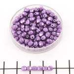 Czech faceted round 4 mm - saturated metallic grapeade