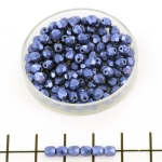 Czech faceted round 4 mm - saturated metallic ultra violet