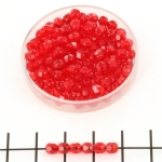 Czech faceted round 4 mm - siam ruby