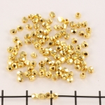 Czech faceted round 2 mm - 24kt gold plate