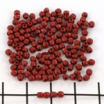 Czech faceted round 2 mm - chalk lava red