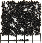 Czech faceted round 2 mm - jet black