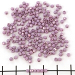 Czech faceted round 2 mm - luster opaque lilac