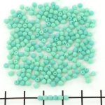 Czech faceted round 2 mm - matte opaque turquoise