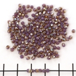 Czech faceted round 2 mm - milky amethyst celsian